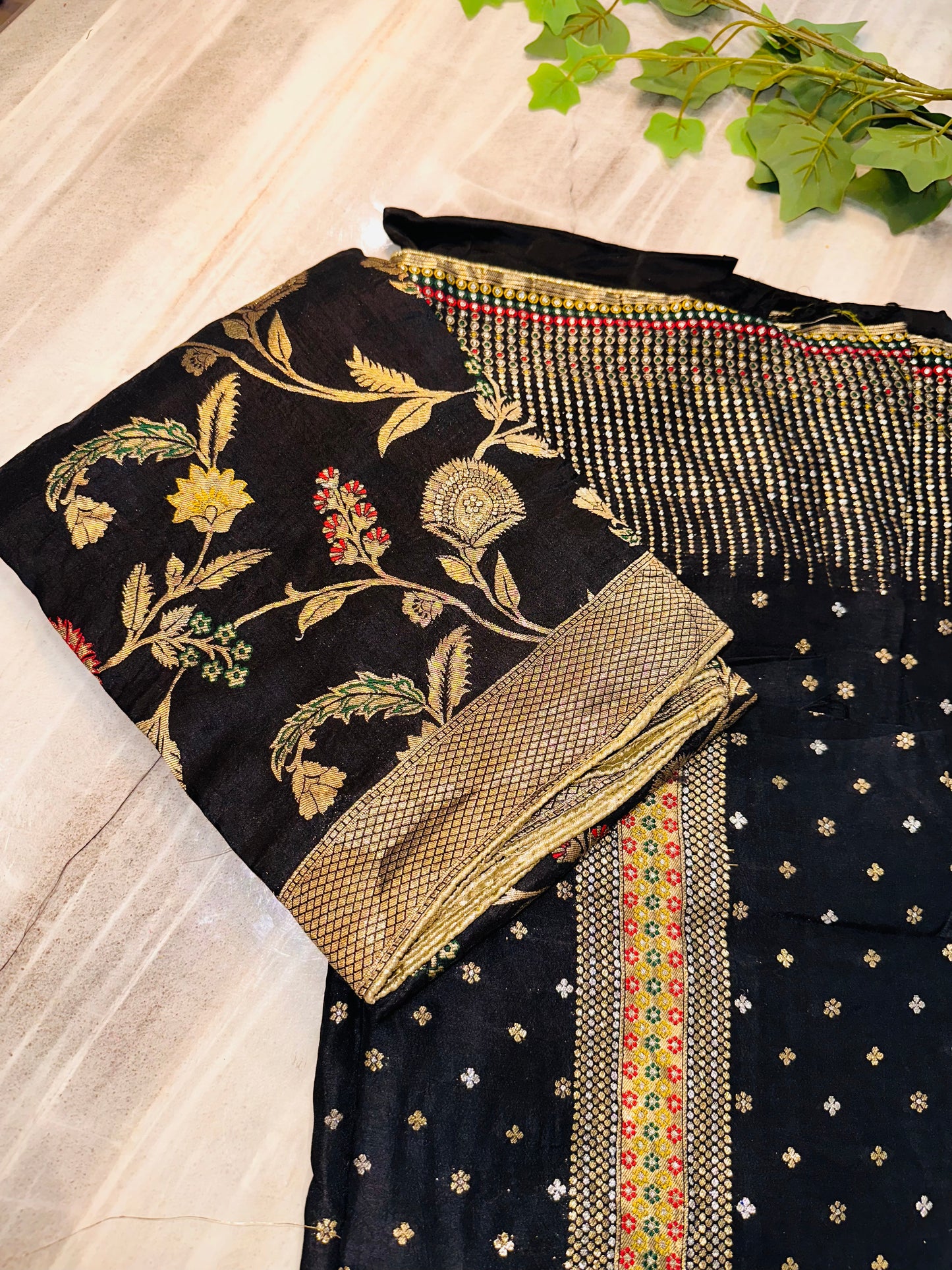 Black Embroidered Punjabi Suit